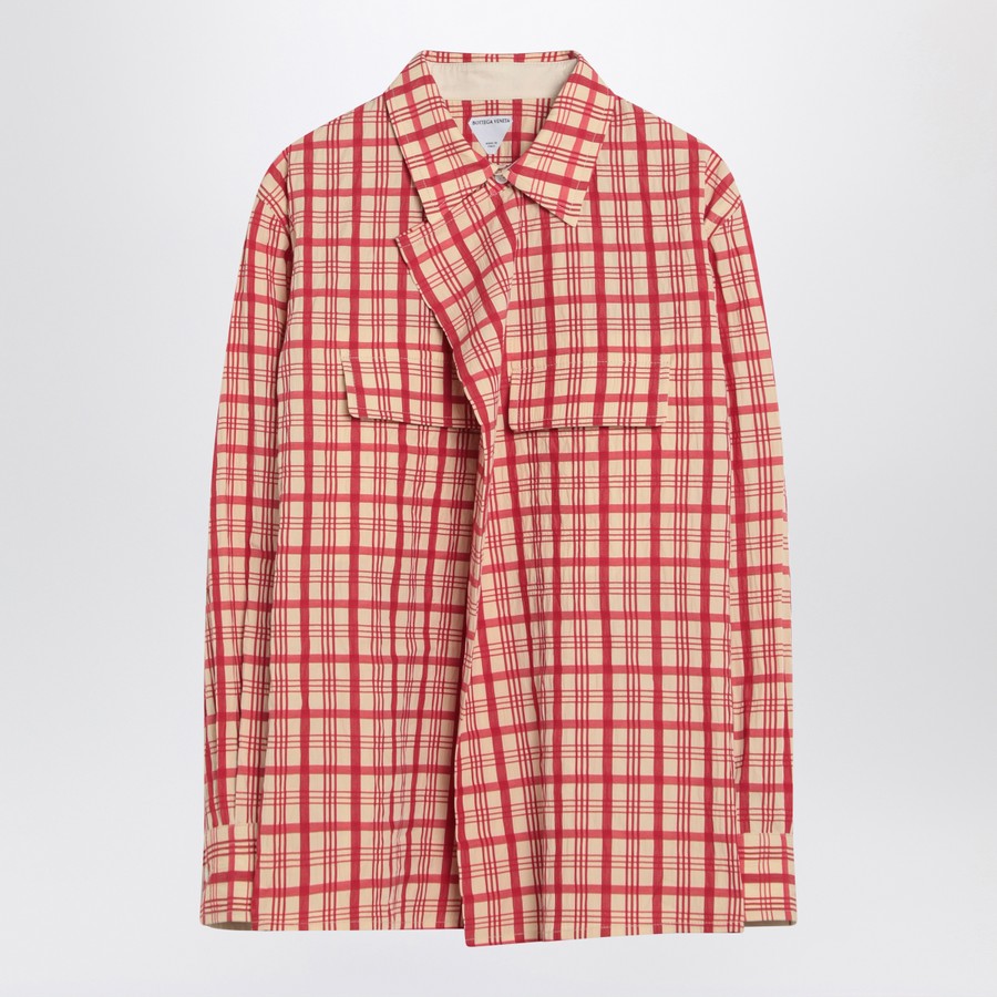 Bottega Veneta Tops? Bottega Veneta Women Checked Cotton Shirt Premium Designer Casual Top