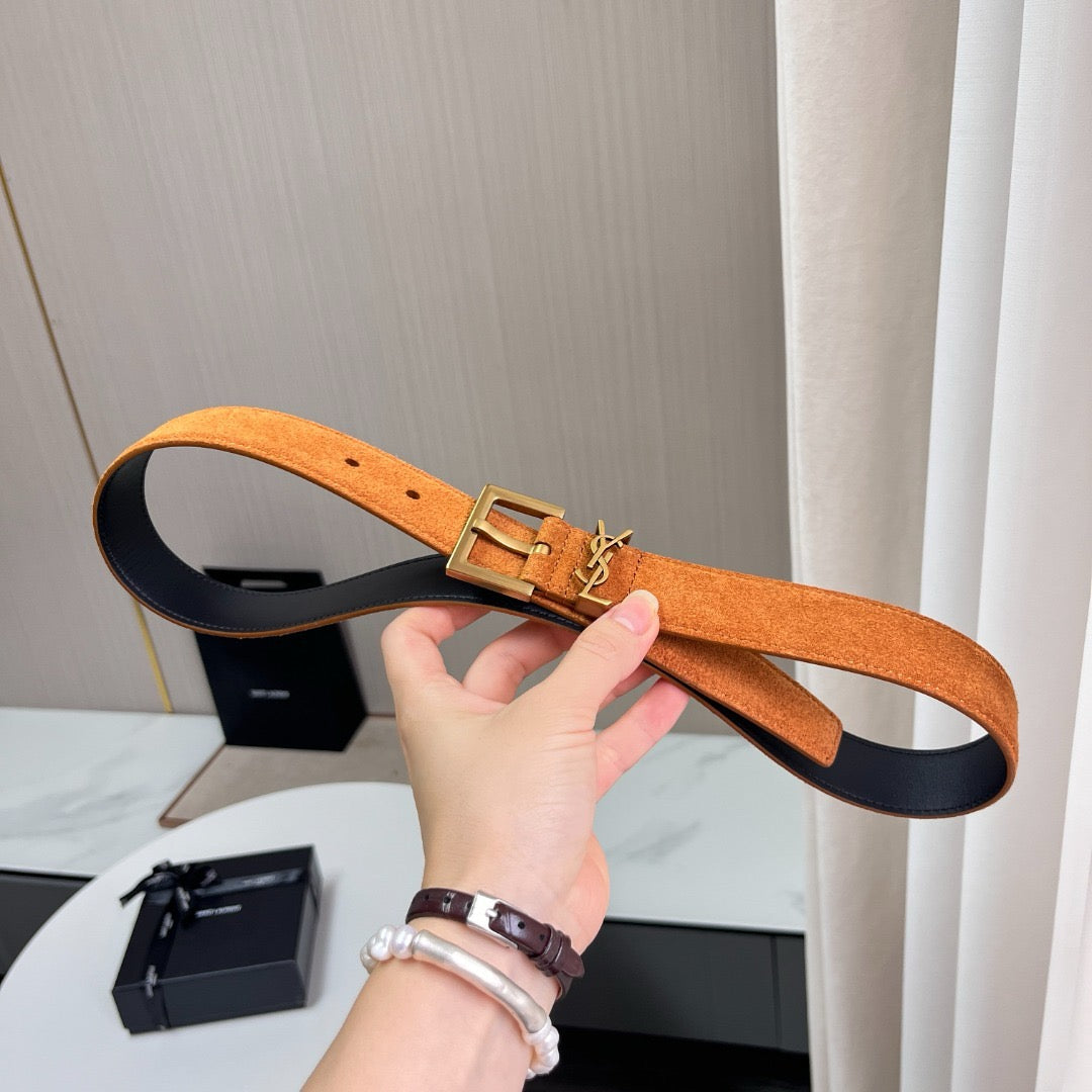 Saint Laurent Belts- Saint Laurent Belt 3 Cm Premium Leather Designer Belt