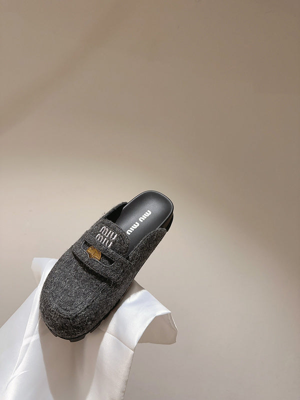 Close-up of Miu Miu shoes craftsmanship