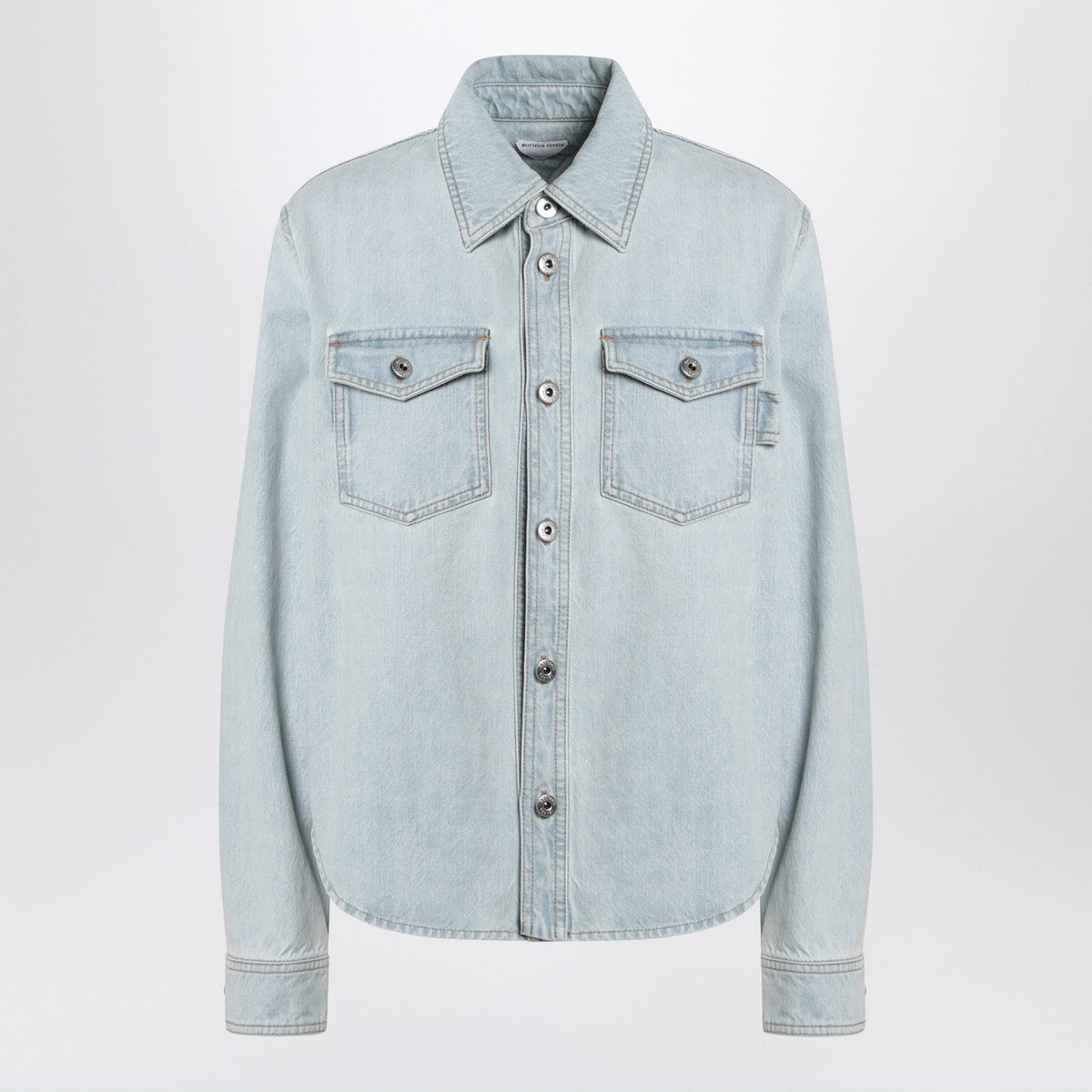 Bottega Veneta Tops? Bottega Veneta Women Light Blue Denim Shirt Extra Bleach Elegant Everyday Designer Top