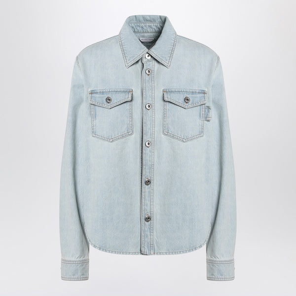Bottega Veneta Tops? Bottega Veneta Women Light Blue Denim Shirt Extra Bleach Elegant Everyday Designer Top
