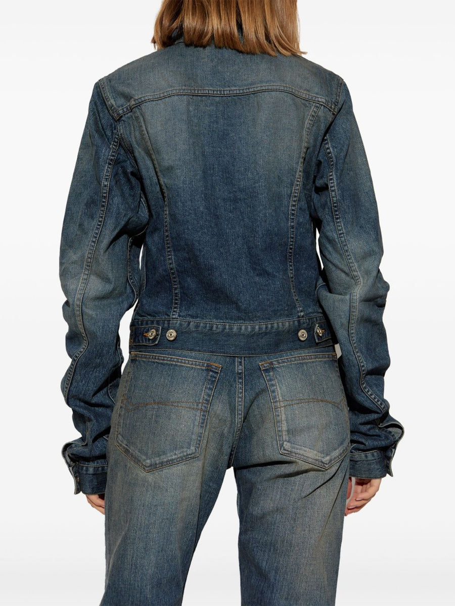 Balenciaga Jackets- BALENCIAGA Fitted Denim Jacket for Women Premium Casual Designer Jacket