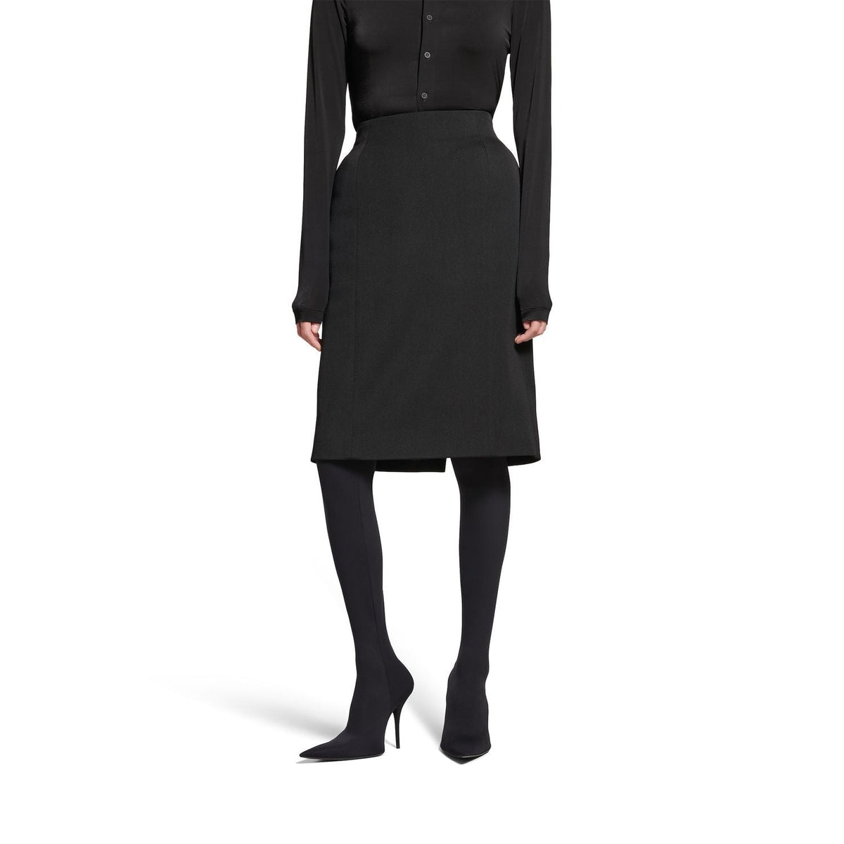 Balenciaga Skirts- BALENCIAGA Hourglass Midi Skirt Elegant Designer Casual Skirt