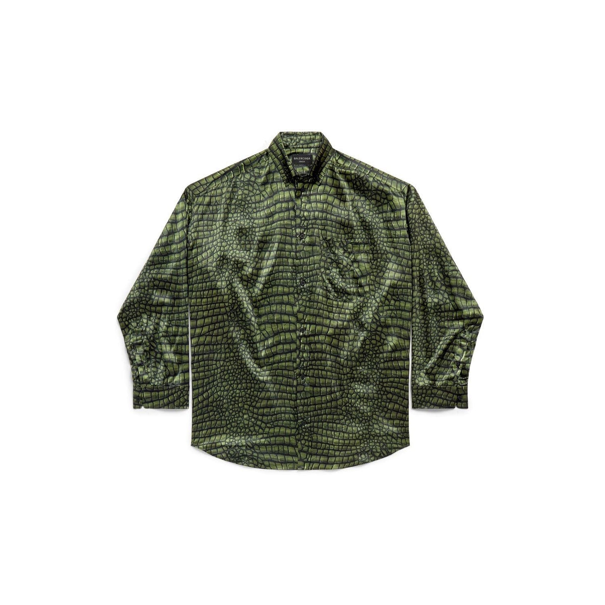 Balenciaga T-Shirts- BALENCIAGA Cocoon Printed Silk Shirt Casual Everyday Designer Tee