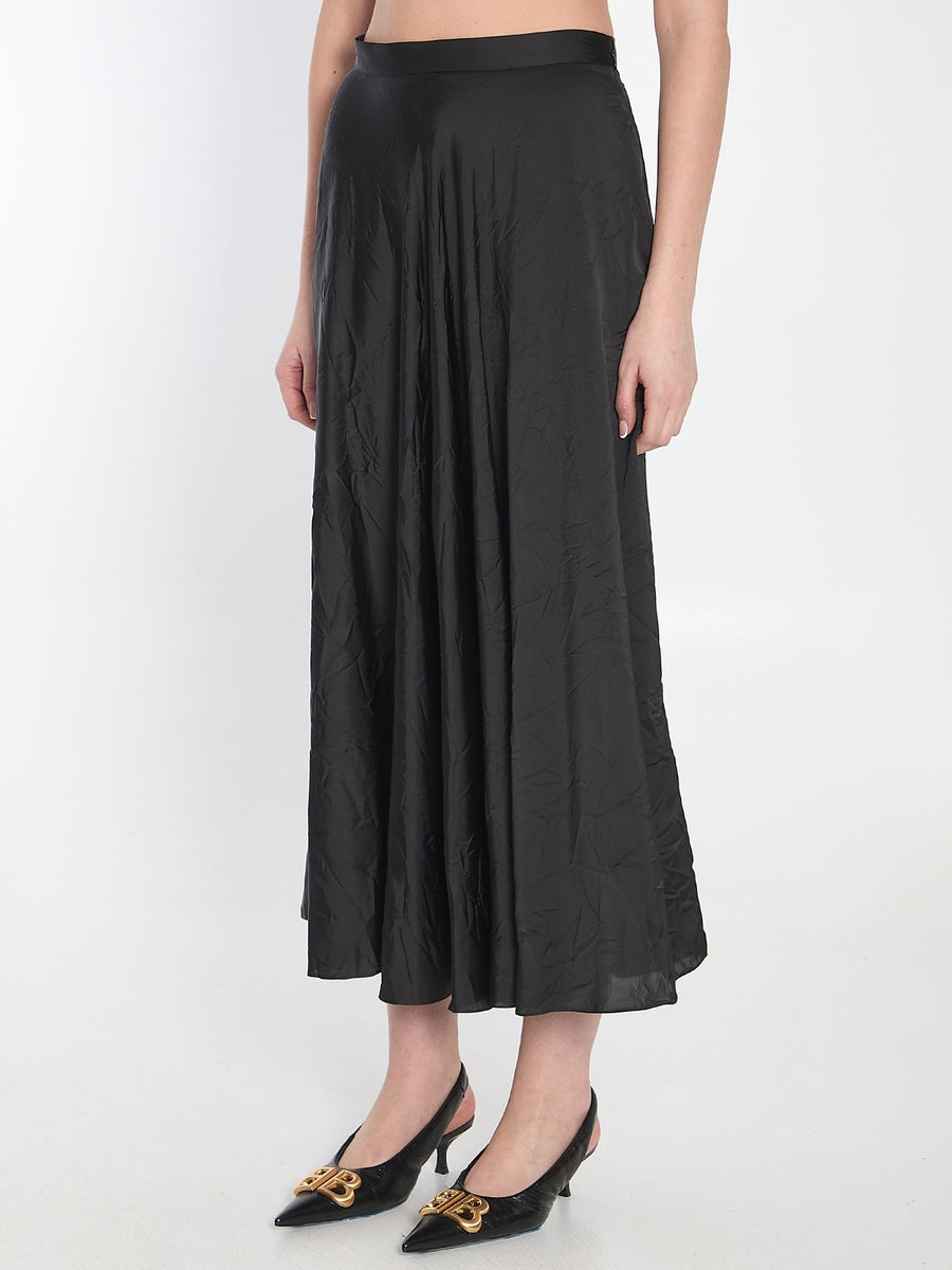 Balenciaga Skirts? BALENCIAGA Asymmetrical Midi Skirt Elegant Designer Casual Skirt