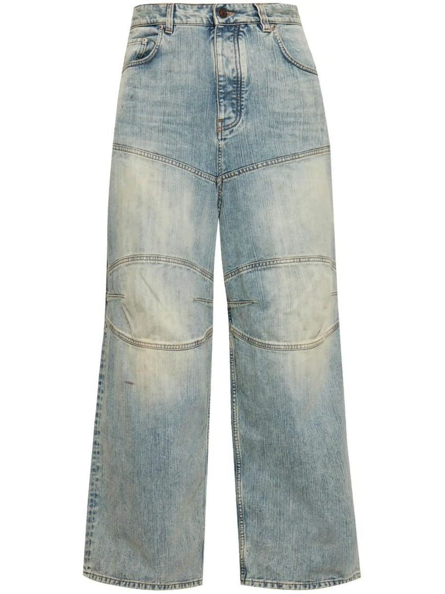 Balenciaga Pants? BALENCIAGA Stained Baggy Pants for Men - SS25 Collection Tailored Everyday Designer Pants