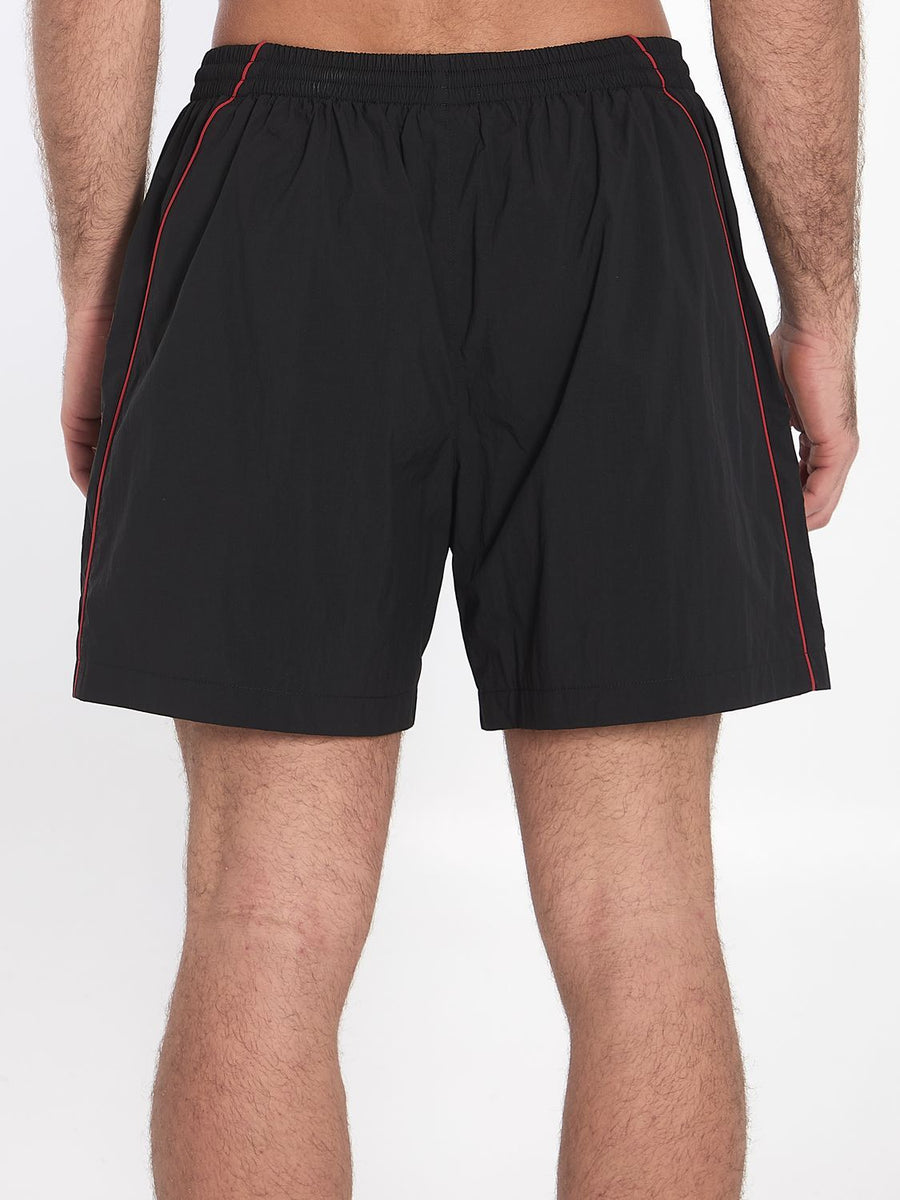 Balenciaga Pants? BALENCIAGA Mini Bermuda Shorts with Bold Logo - Men's Regular Fit Premium Designer Casual Trousers