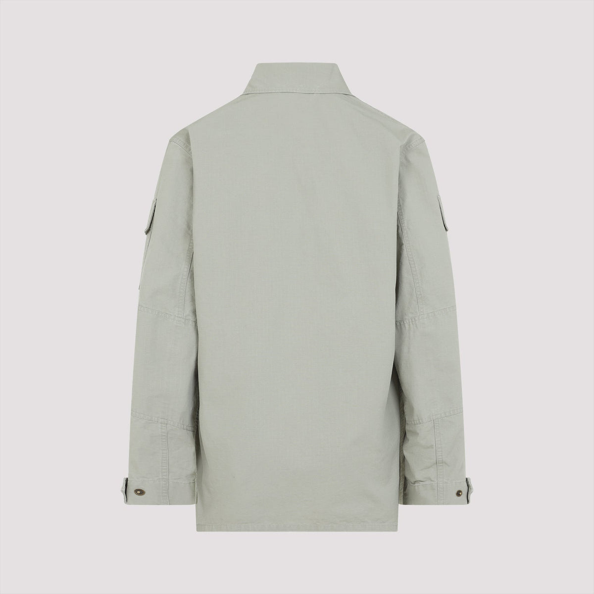 Close-up of Balenciaga outerwear hardware and fine stitching