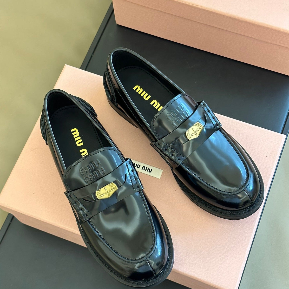 Shoes- Miu M Loafers Premium Designer Casual Shoes