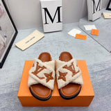 Louis Vuitton Grey Platform Heels - Side Profile View