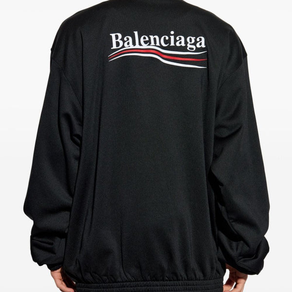 Close-up of Balenciaga outerwear hardware and fine stitching