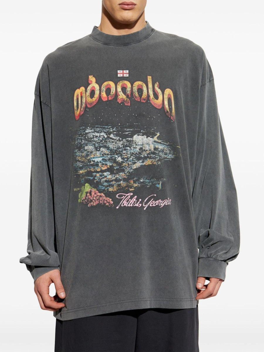 Balenciaga T-Shirts? BALENCIAGA Oversized Tbilisi T-Shirt - L Premium Designer Cotton T-Shirt