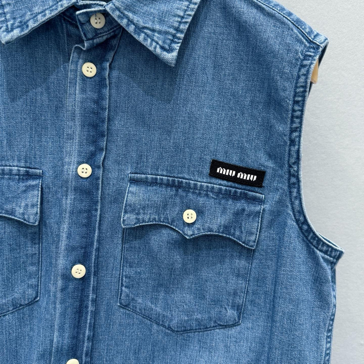 Tops- Miu M Denim Shirt Premium Designer Casual Top