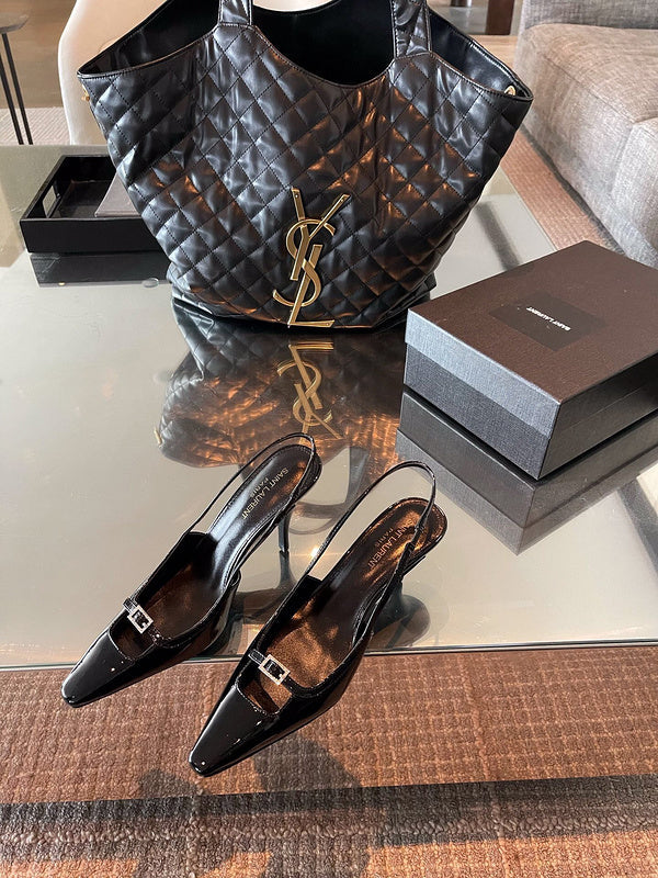 Three-quarter angle view of Saint Laurent luxury piece style No.109