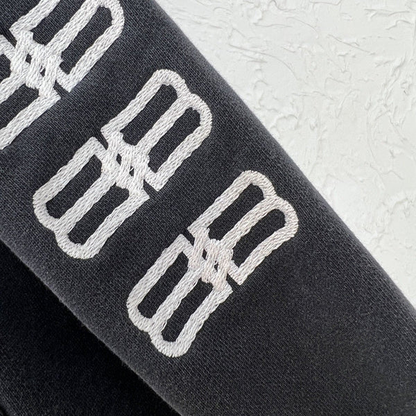 Close-up of Balenciaga designer clothing craftsmanship