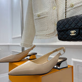 Louis Vuitton Black Block Heel Pumps - Close-Up Texture View