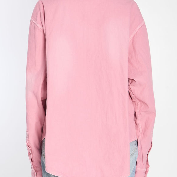 Close-up of Balenciaga shirts hardware and fine stitching