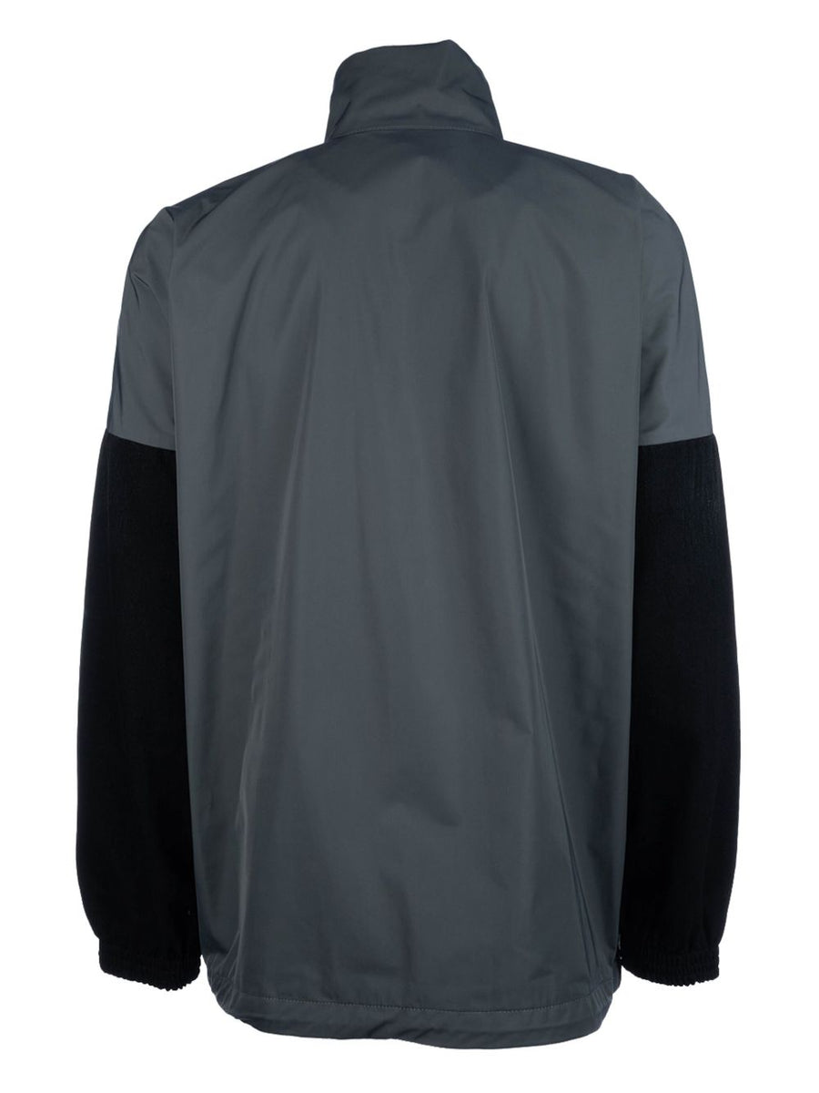 Balenciaga Jackets- BALENCIAGA Logo Colorblock Blouson Jacket - Men’s High Neck Drop Shoulder Design Premium Casual Designer Jacket