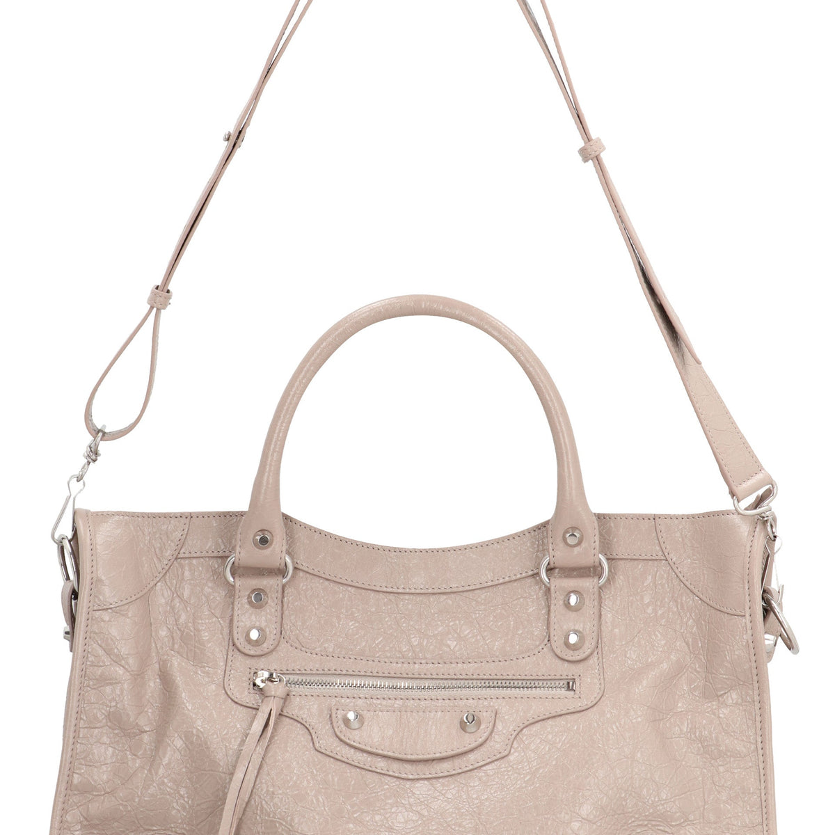 Balenciaga Bags- BALENCIAGA Grained Leather Le City Medium Handbag Luxury Designer Leather Handbag