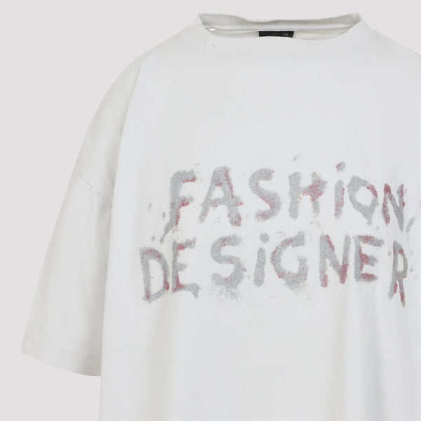 Close-up of Balenciaga t-shirts & tops hardware and fine stitching