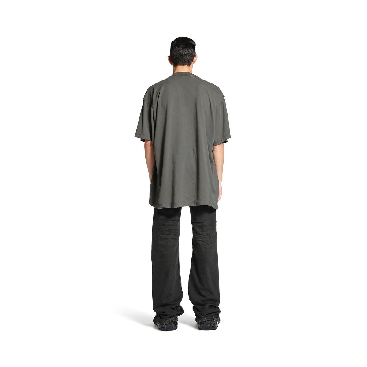 Balenciaga T-Shirts- BALENCIAGA Human Being Crew Neck T-Shirt Premium Designer Cotton T-Shirt