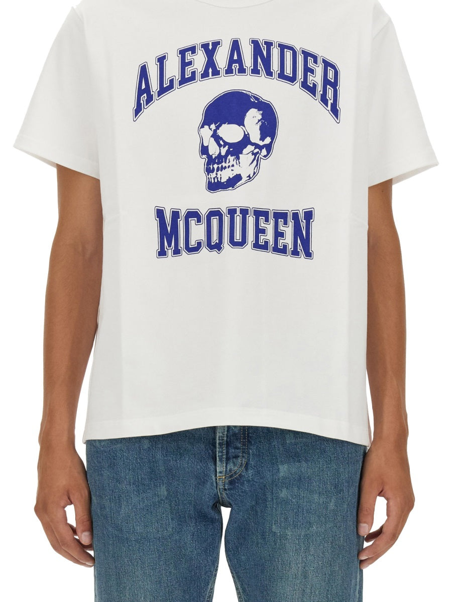 Alexander McQueen T-Shirts? Alexander Mcqueen Men Skull Logo T-Shirt Casual Everyday Designer Tee