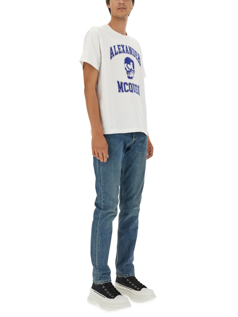Alexander McQueen T-Shirts? Alexander Mcqueen Men Skull Logo T-Shirt Casual Everyday Designer Tee