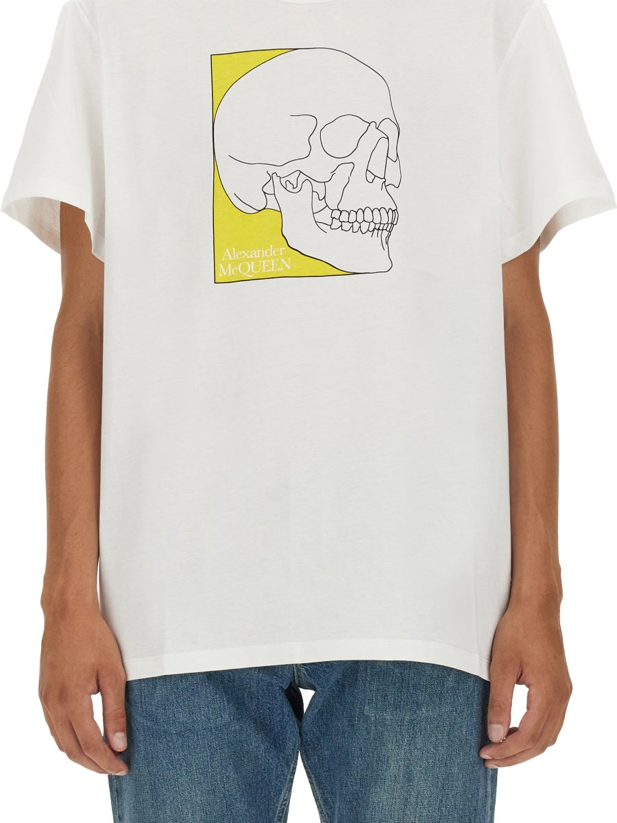 Alexander McQueen T-Shirts? Alexander Mcqueen Men Skull Print T-Shirt Casual Everyday Designer Tee