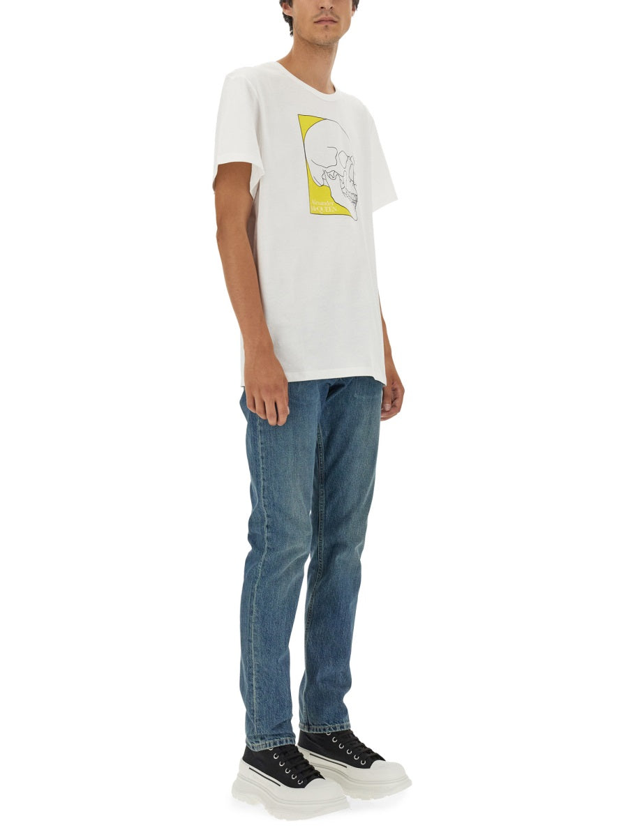 Alexander McQueen T-Shirts? Alexander Mcqueen Men Skull Print T-Shirt Casual Everyday Designer Tee