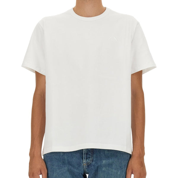 Close-up of Alexander McQueen tee shirts hardware and fine stitching