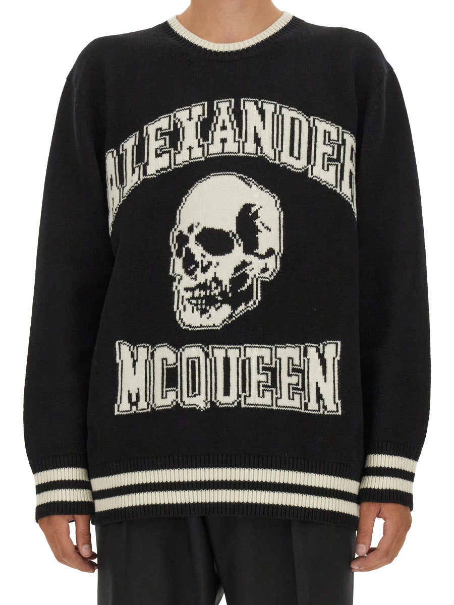 Alexander McQueen Sweaters? Alexander Mcqueen Men Varsity Sweater Premium Casual Designer Knitwear