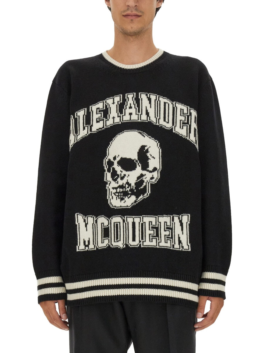 Alexander McQueen Sweaters? Alexander Mcqueen Men Varsity Sweater Premium Casual Designer Knitwear