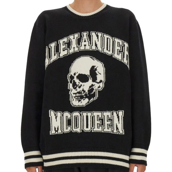 Alexander McQueen Sweaters? Alexander Mcqueen Men Varsity Sweater Premium Casual Designer Knitwear