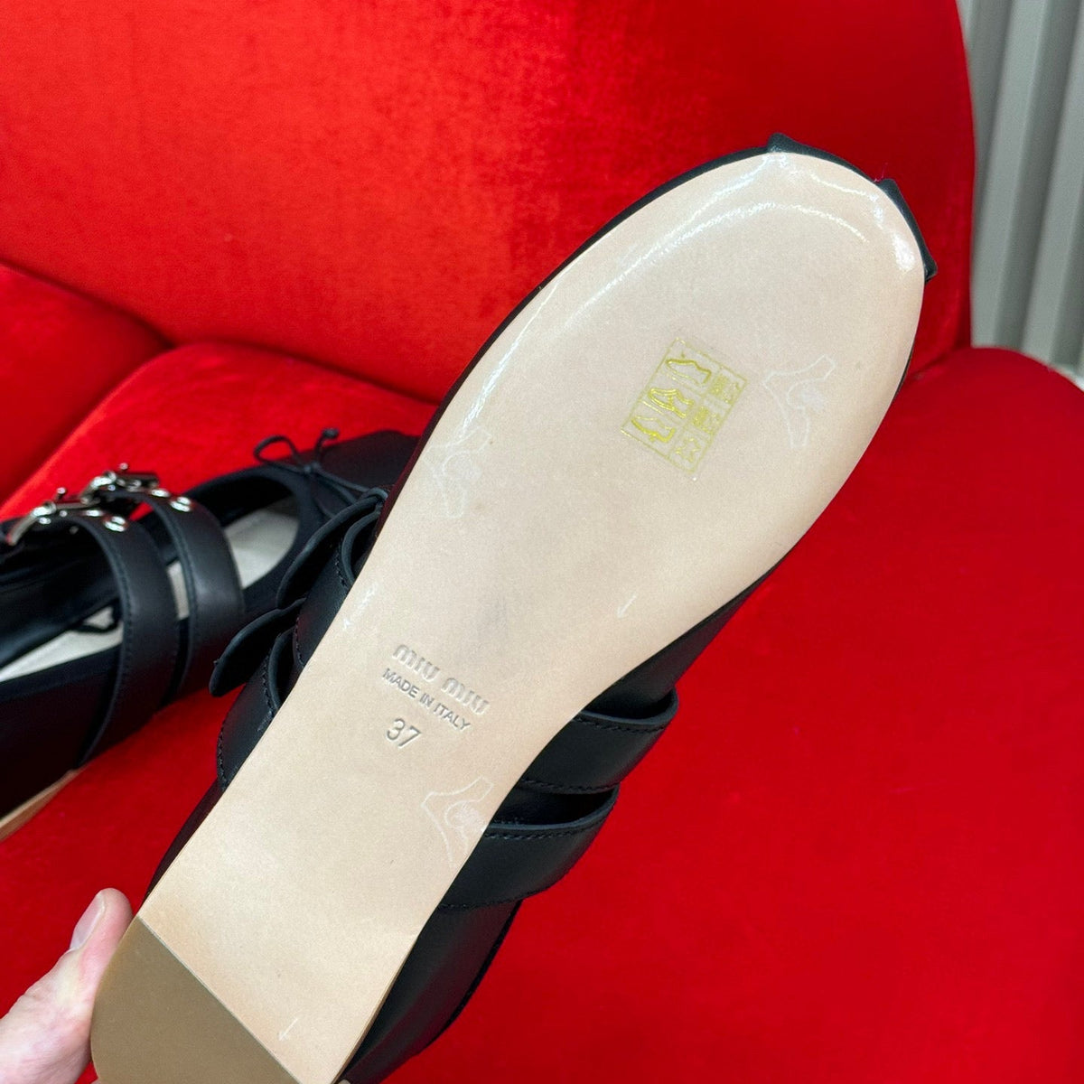 Shoes- Miu M Ballerina Flats Premium Designer Casual Shoes