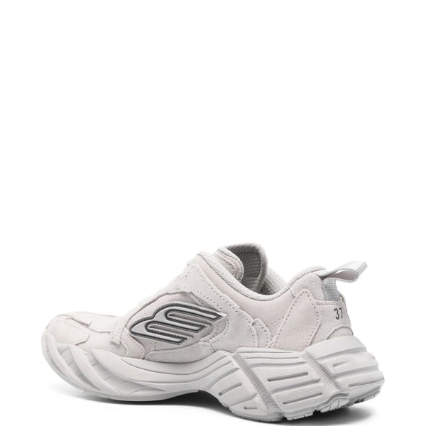 Close-up of Balenciaga sneakers hardware and fine stitching