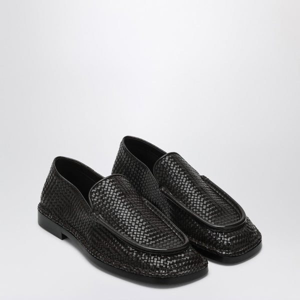Bottega Veneta Shoes - Bottega Veneta Men Daddy Moccasins In Dark Chocolate Color Made Of Woven Leather Luxury Lifestyle Designer Footwear