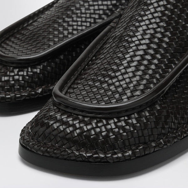 Bottega Veneta Shoes - Bottega Veneta Men Daddy Moccasins In Dark Chocolate Color Made Of Woven Leather Luxury Lifestyle Designer Footwear