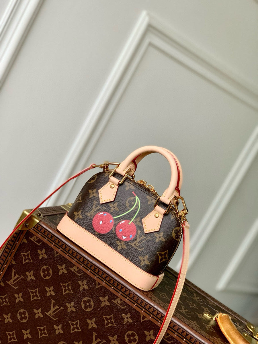 Louis Vuitton Bags- Louis Vuitton Lou x Murakami Nano Alma Bag Elegant Everyday Designer Handbag