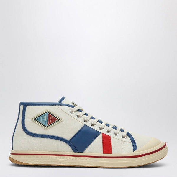 Bottega Veneta Shoes - Bottega Veneta Men Eliot Sneakers In White Red Blue Luxury Lifestyle Designer Footwear