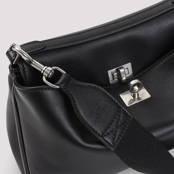 Close-up of Balenciaga shoulder bags hardware and fine stitching