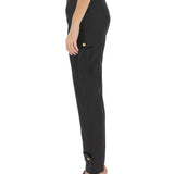 Close-up of Alexander McQueen pants hardware and fine stitching