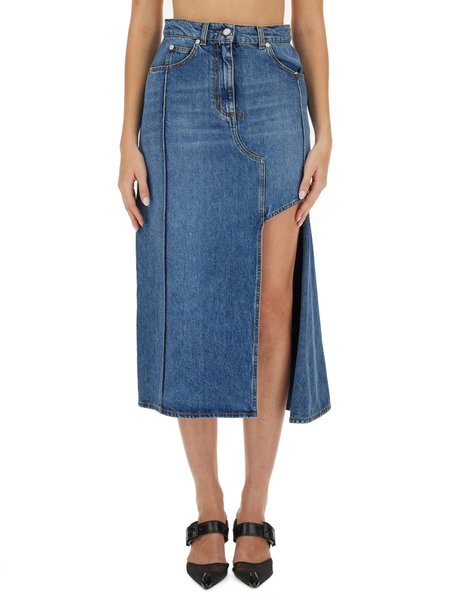 Alexander McQueen Skirts? Alexander Mcqueen Women Pencil Skirt With Cut-Out Elegant Designer Casual Skirt
