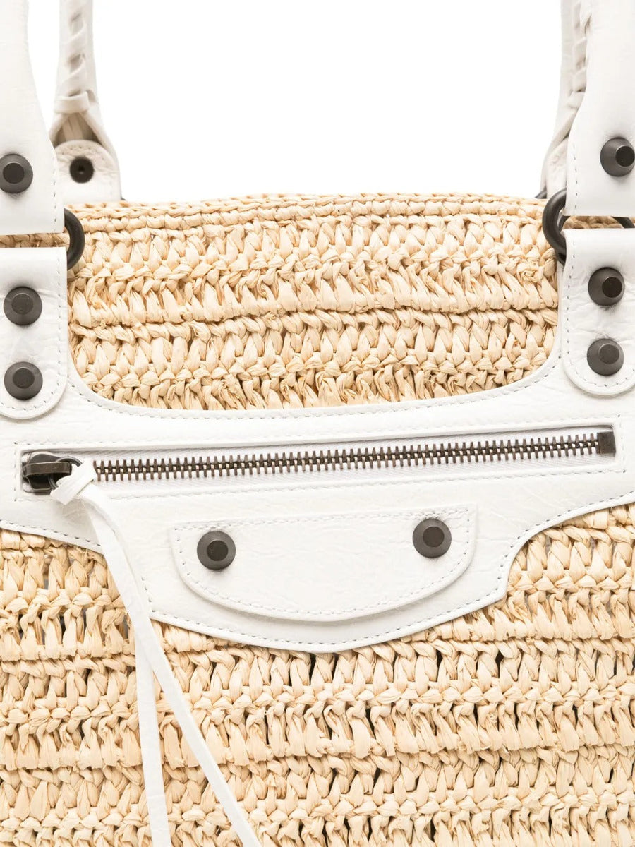 Balenciaga Bags- BALENCIAGA Le City Raffia Handbag - 26-34 CM Width Luxury Designer Leather Handbag