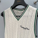 Front view of Christian Dior Knitted Vest premium knitted piece
