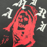 Close-up of Amiri t-shirt craftsmanship
