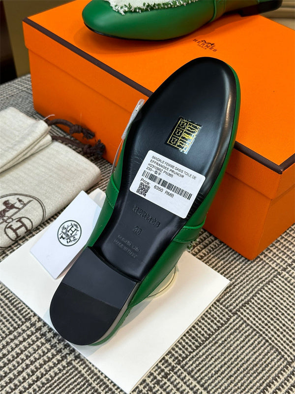Hermes shoes Style 210 - logo and branding close-up