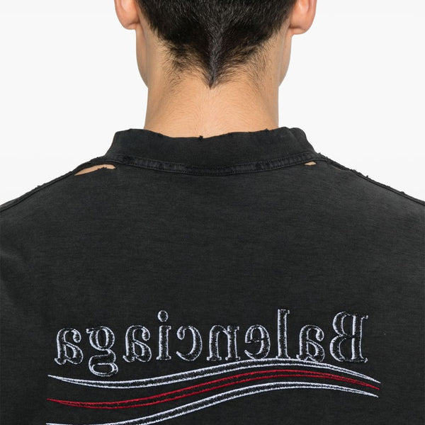 Balenciaga premium t-shirts & tops detail and craftsmanship close-up