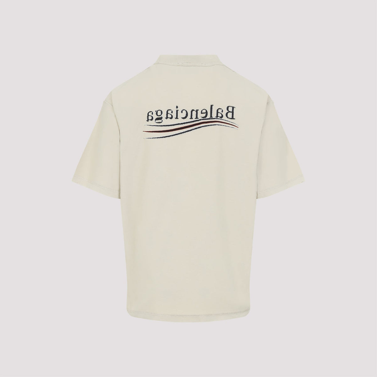 Balenciaga T-Shirts? BALENCIAGA Political Campaign T-Shirt with Distressed Details - Men Premium Designer Cotton T-Shirt