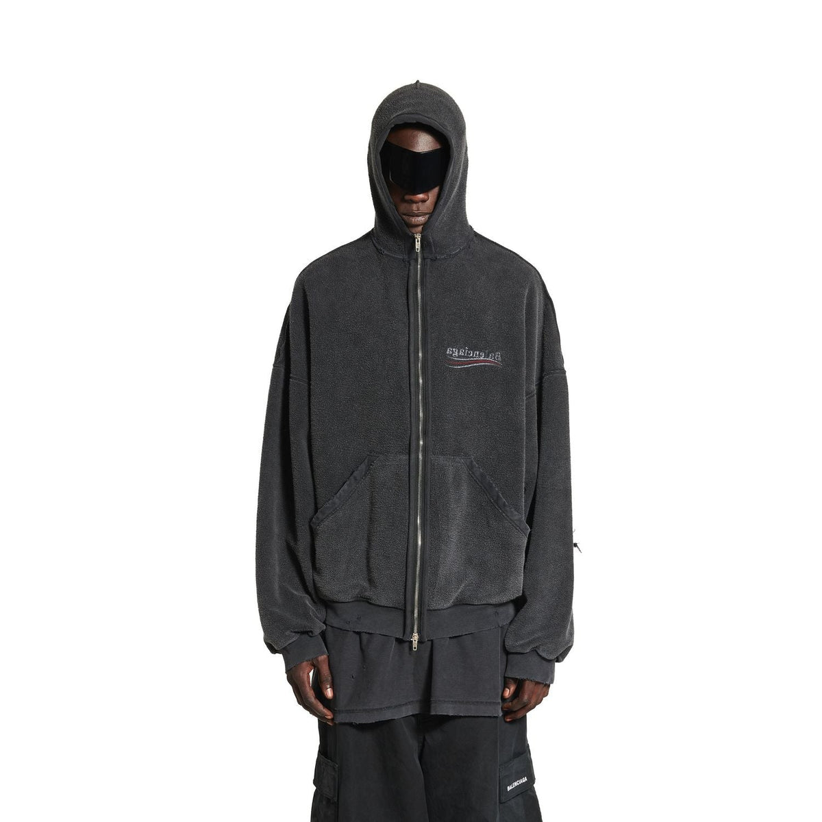 Balenciaga Hoodies? BALENCIAGA Large Zip-Up Hoodie for Men Comfortable Luxury Streetwear Hoodie