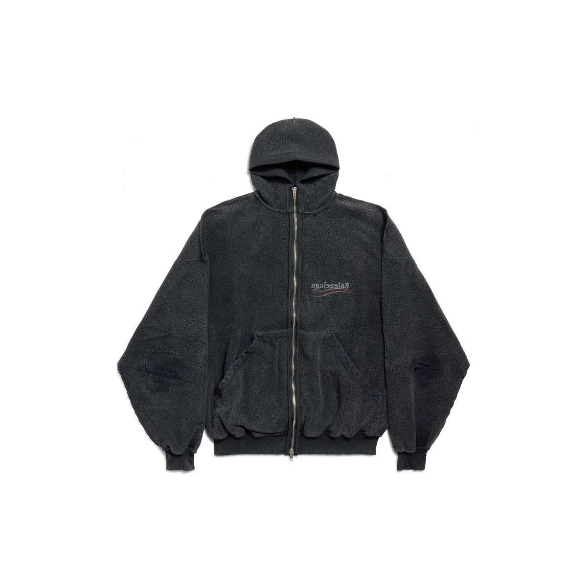 Balenciaga Hoodies- BALENCIAGA Large Zip-Up Hoodie for Men Comfortable Luxury Streetwear Hoodie
